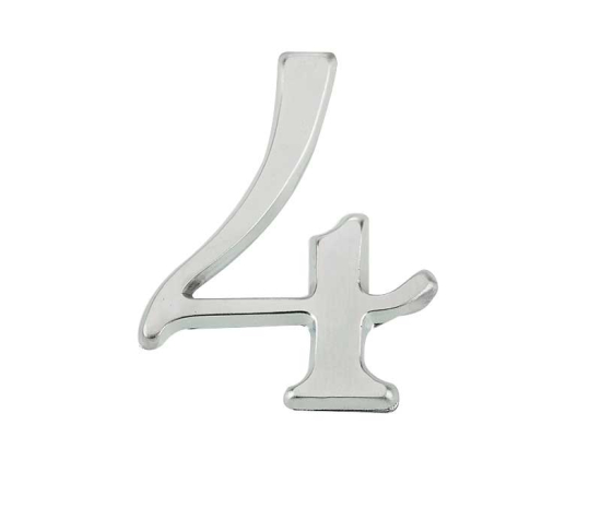 Frelan 60mm Pin Fix Numerals 60mm JSC-4 Satin Chrome
