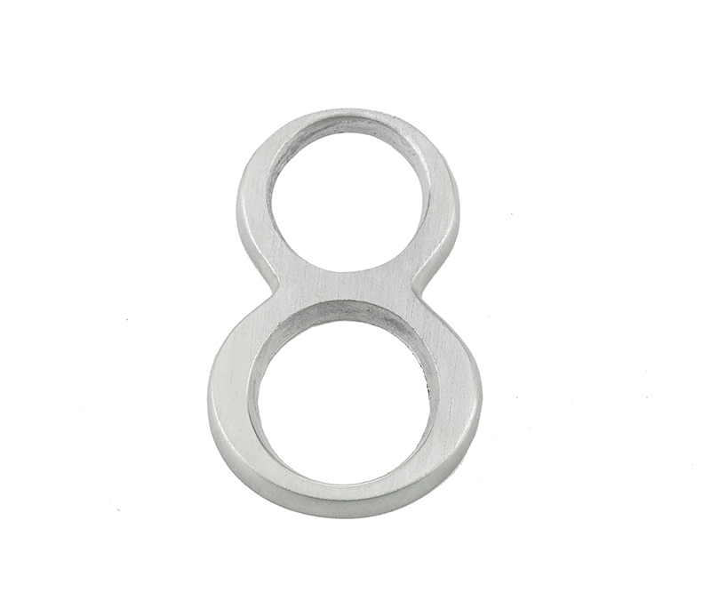 Frelan 60mm Pin Fix Numerals 60mm JSC-8 Satin Chrome