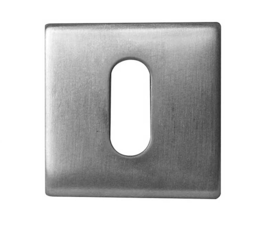 Frelan Square Standard Keyway Escutcheon 52mm JSS10 Satin Stainless Steel