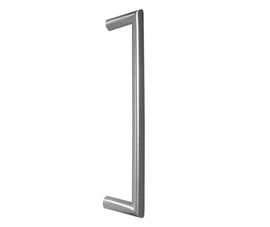 Frelan JSS419 SSS mitred pull Handle with Bolt Through 600mm JSS419C Satin Stainless Steel