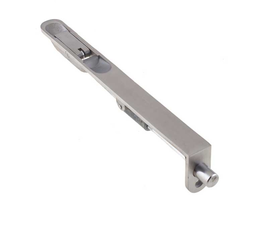 Frelan SSS radiused lever action flushbolt 200mm JSS51R Satin Stainless Steel