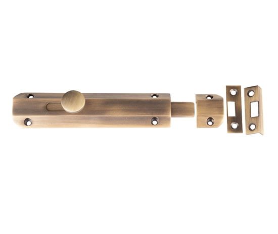 Frelan 150mm Brass Slide Bolt 150mm JV168AB Antique Brass