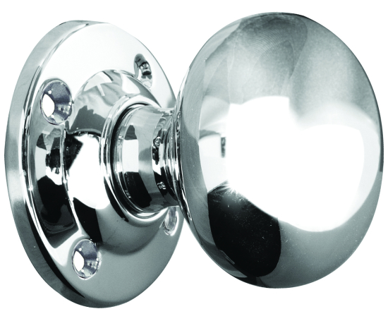 Frelan Mushroom Mortice Door Knob Polished Chrome 57mm JV172BPC