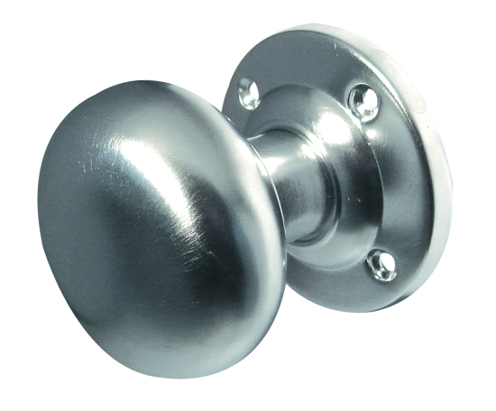 Frelan Mushroom Mortice Door Knob Satin Chrome 57mm JV172BSC