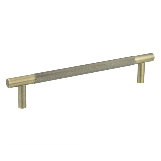 Frelan Bari Knurled Pull Handles 300mm Antique Brass Bolt Through