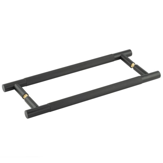 Frelan Bari Knurled Pull Handles 300mm Black Back to Back