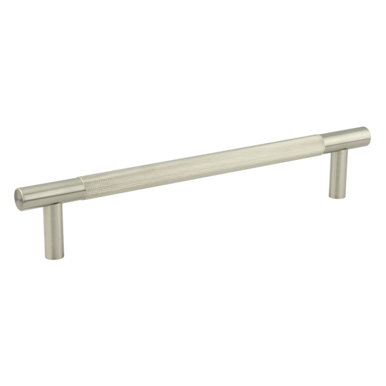 Frelan Bari Knurled Pull Handles 300mm Satin Nickel Bolt Through