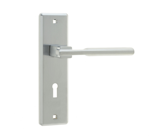 Frelan Delta Suite Door Handles on Lockplate Satin Chrome 180mm JV3003SC