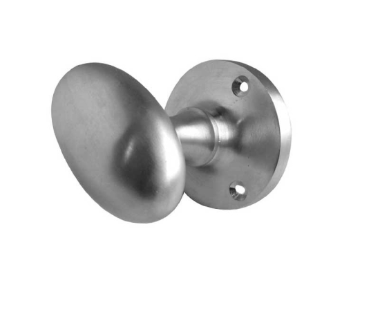Frelan Kontrax Oval Mortice Door Knob Satin Chrome 60mm JV34BSC