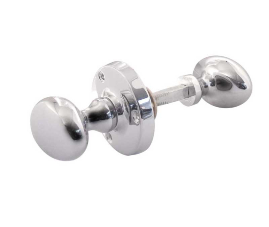 Frelan Oval Rim Door Knob Polished Chrome 60mm JV34RPC
