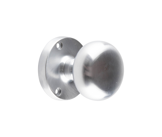 Frelan Mushroom Mortice Door Knob Satin Chrome 52mm JV35SC