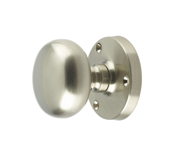 Frelan Mushroom Mortice Door Knob Satin Nickel 52mm JV35SN