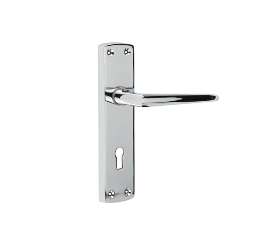 Frelan Bray Door Handle on Lockplate Polished Chrome JV390PC