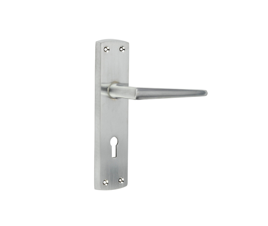 Frelan Bray Door Handle on Lockplate Satin Chrome JV390SC