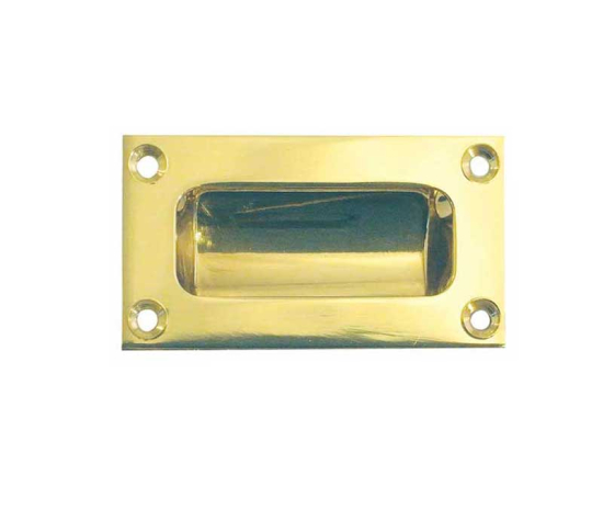 Frelan JV428 Flush pulls polished Brass 102mm JV428BPB