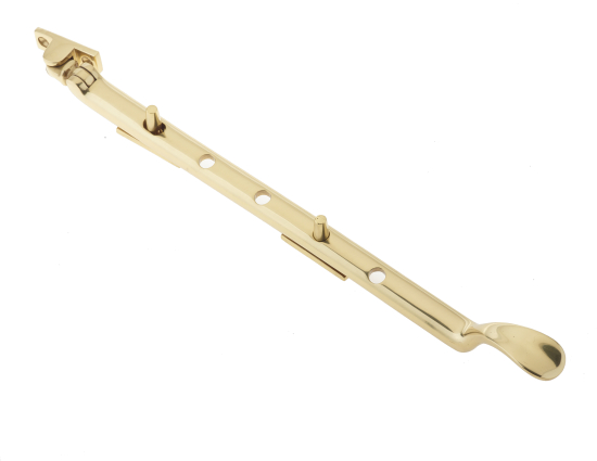 Frelan Victorian Casement Stay 300mm Polished Brass JV44BPB