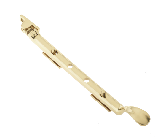 Frelan Victorian Casement Stay 250mm Polished Brass JV44SPB