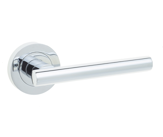 Frelan Petra Door Handle on Rose Polished Chrome 50mm JV508PC
