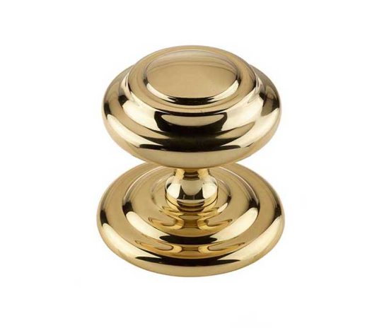Frelan Sloane Centre Door Knob 102mm JV57PB Polished Brass