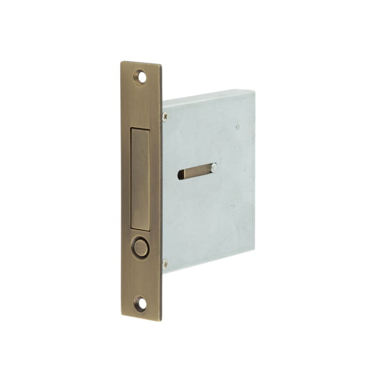 Frelan JV820 Pocket Sliding Door End Pull Edge Pull 88mm Case Antique Brass
