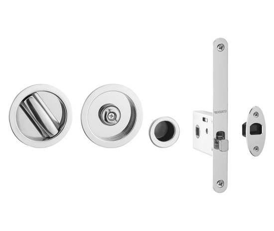 Frelan JV821 Bathroom sliding door lock & handles To suit doors 35 to 38mm JV821PC Polished Chrome