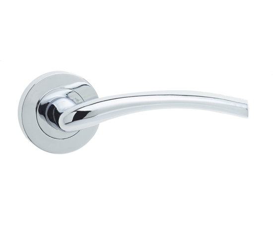 Frelan Opal Door Handle on Rose Polished Chrome 50mm JV844PC