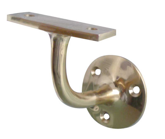Frelan JV85 Brass handrail brackets 64mm JV85HAPB Polished Brass