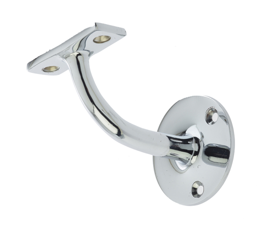 Frelan JV85 Brass handrail brackets 64mm JV85HAPC Polished Chrome