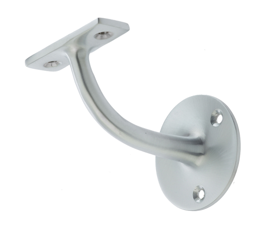 Frelan JV85 Brass handrail brackets 64mm JV85HASC Satin Chrome