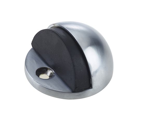 Frelan JV86 Oval shielded door stop 46mm JV86SC Satin Chrome