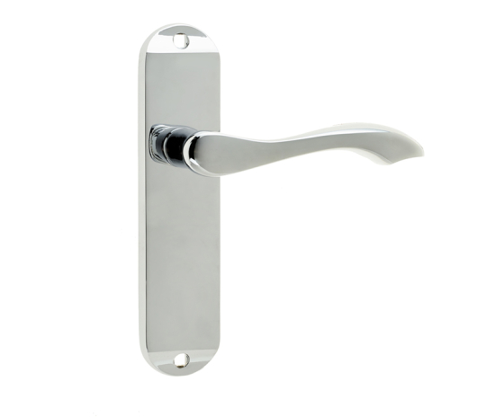 Frelan Broadway Suite Door Handle on Latchplate Polished Chrome 174mm JV921PC