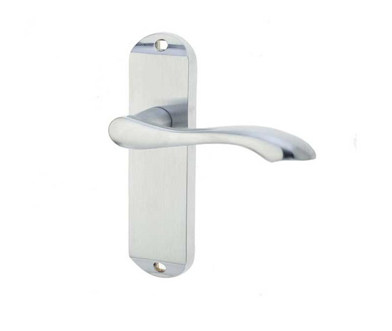 Frelan Broadway Suite Door Handle on Latchplate Satin Chrome 174mm JV921SC