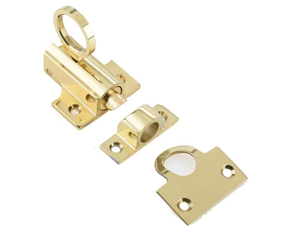 Frelan Fanlight Catch Polished Brass 63mm JV950PB