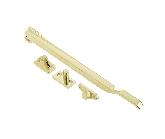 Frelan Modern Lockable Casement Stay 257.50mm Polished Brass JW77LPB
