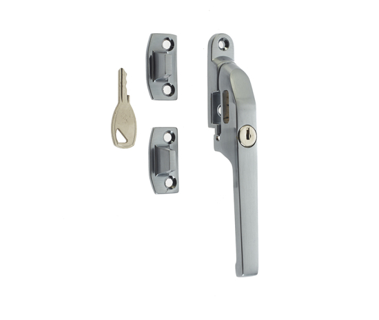 Frelan Modern Lockable Casement Fastener Satin Chrome 124mm JW78LSC