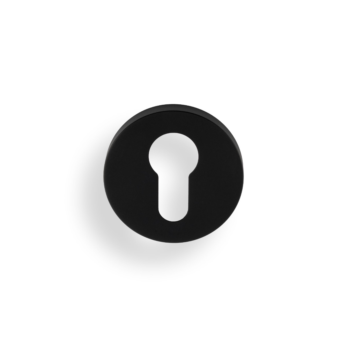 Euro Profile Push-On Round Rose Escutcheon Matt Black PVD K1101MBPVD Carlisle Brass