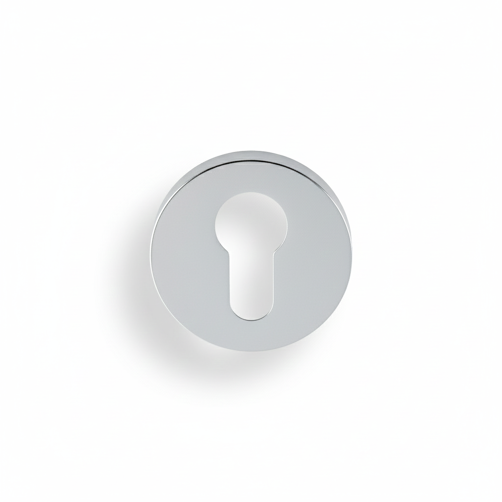 Euro Profile Push-On Round Rose Escutcheon Polished Chrome PVD K1101PCPVD Carlisle Brass