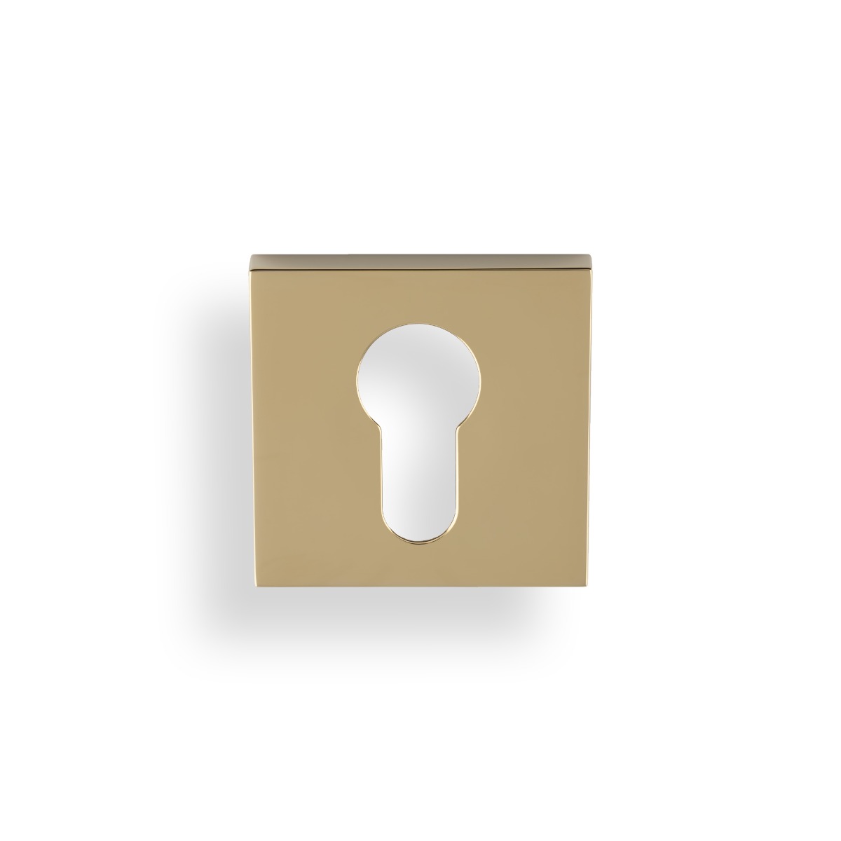 Euro Profile Push-On Square Rose Escutcheon Polished Brass PVD K1101SQPBPVD Carlisle Brass