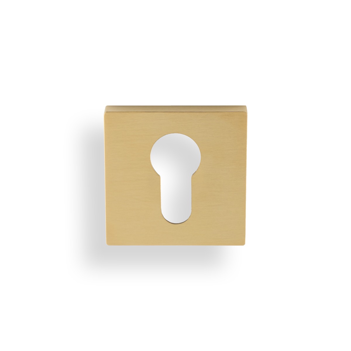 Euro Profile Push-On Square Rose Escutcheon Satin Brass PVD K1101SQSBPVD Carlisle Brass