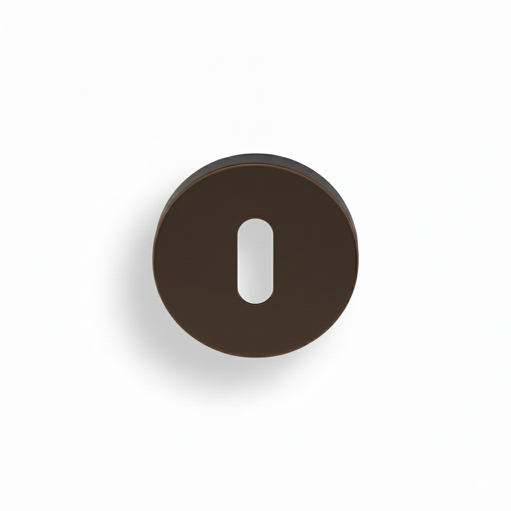 Lock Profile Push-On Round Rose Escutcheon Dark Bronze PVD K1103EDPVD Carlisle Brass