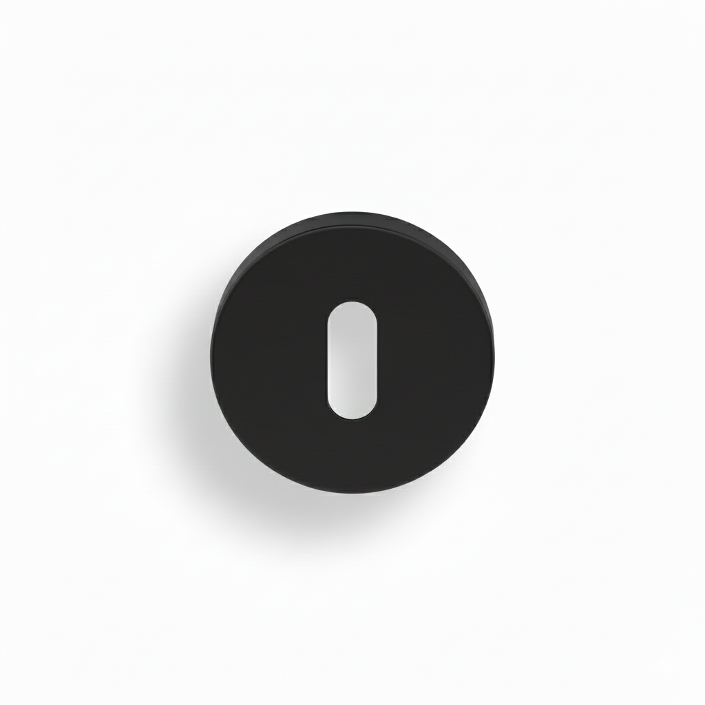 Lock Profile Push-On Round Rose Escutcheon Matt Black PVD K1103MBPVD Carlisle Brass