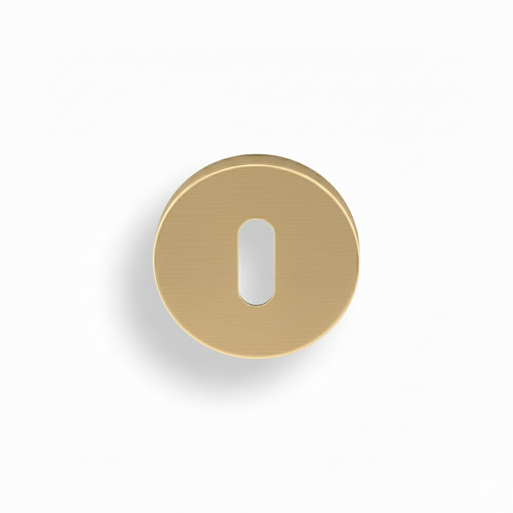 Lock Profile Push-On Round Rose Escutcheon Satin Brass PVD K1103SBPVD Carlisle Brass