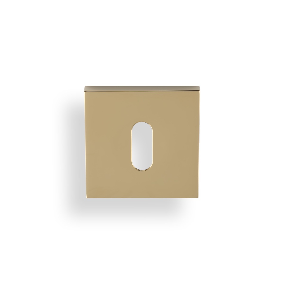 Lock Profile Push-On Square Rose Escutcheon Polished Brass PVD K1103SQPBPVD Carlisle Brass