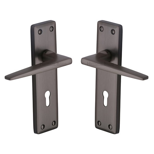 Heritage Brass KEN6800-MB Door Handle Lever Lock Kendal Design Matt Bronze finish