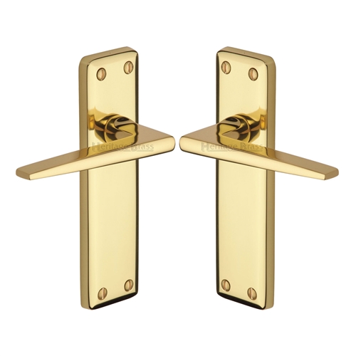 Heritage Brass KEN6810-PB Door Handle Lever Latch Kendal Design Polished Brass finish