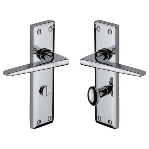 Heritage Brass KEN6830-PC Door Handle for Bathroom Kendal Design Polished Chrome finish