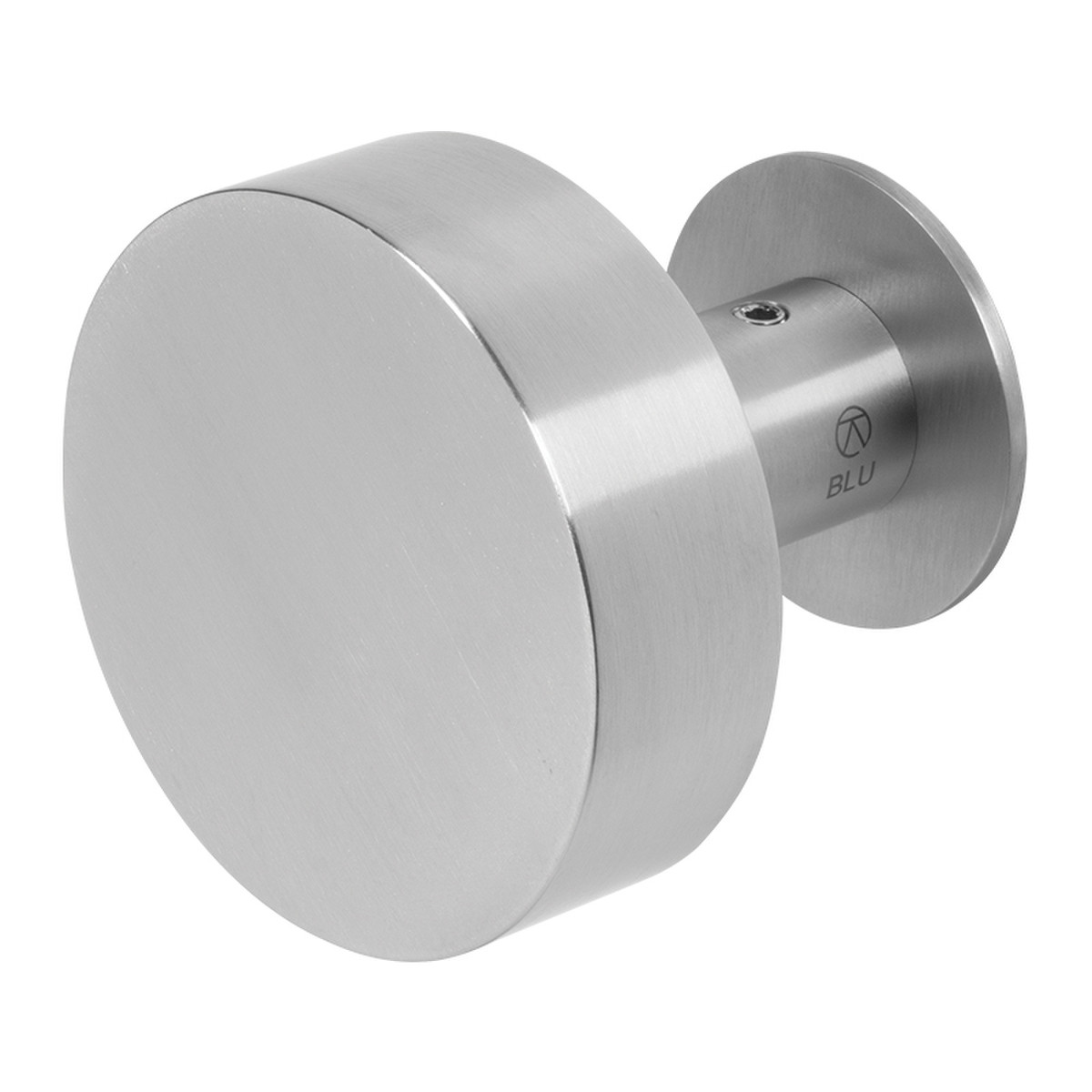 BLU KM150 Round Door Knob, Universal fix, 316 Satin Stainless Steel. KM150-UF-SSS