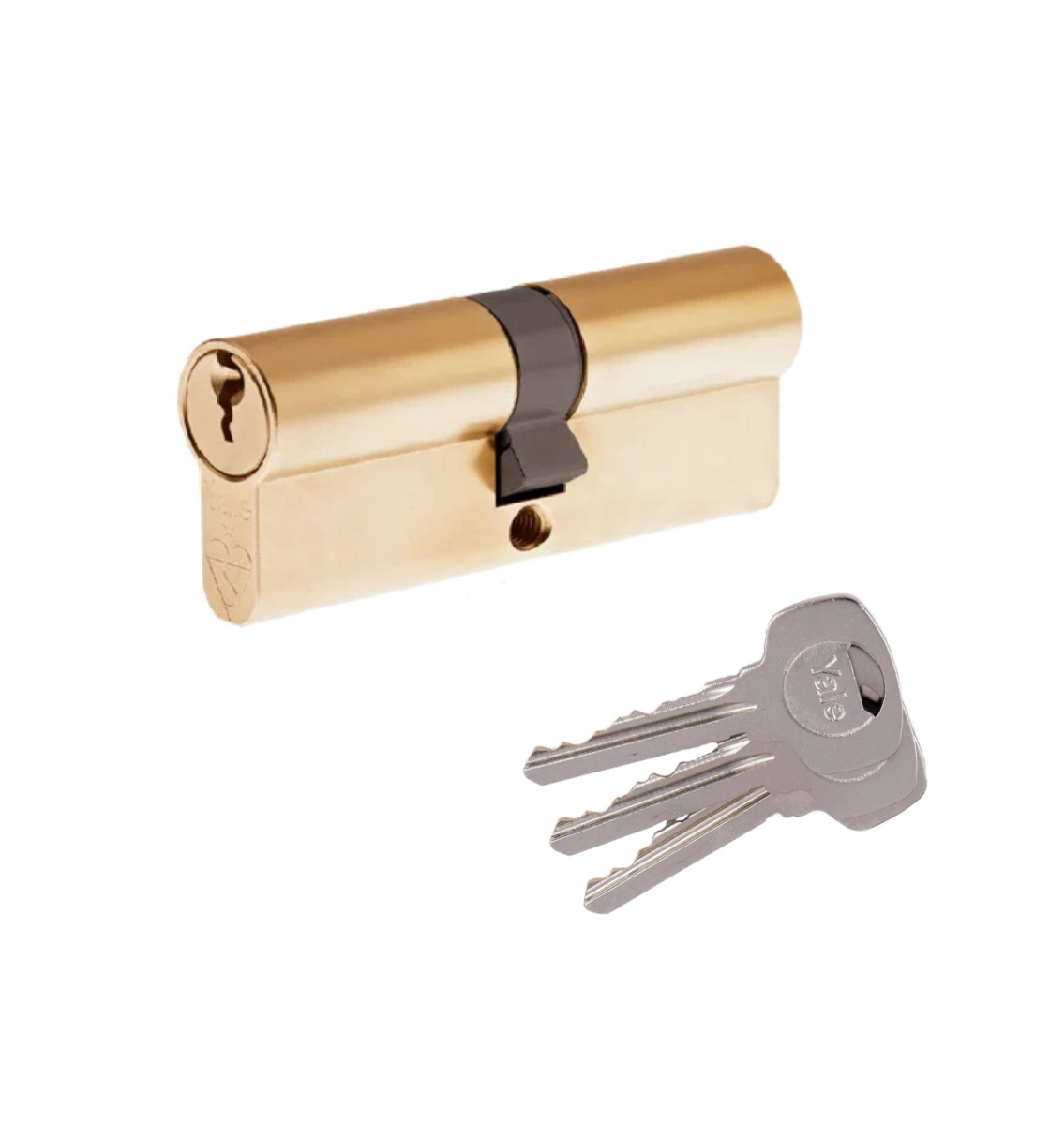 Yale KM Series Euro Double Cylinder - Keyed Alike 40:10:45 95mm Polished Brass