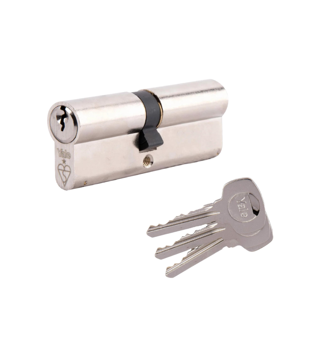Yale KM Series Euro Double Cylinder - Keyed Alike 40:10:45 95mm Nickel Plated