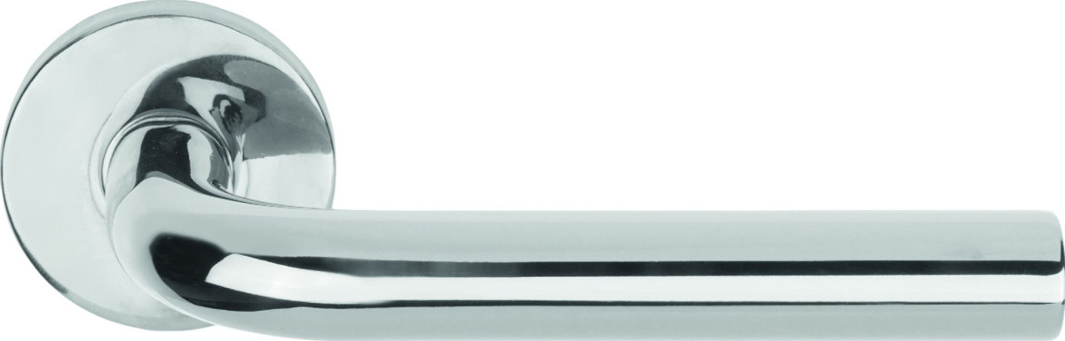 FORMANI BASICS LB3-19 sprung lever handle EN1906 class 3 on rose polished stainless steel